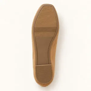 A New Day Neve Tan Microfiber Memory Foam Ballet Flats Brown Square Toe 8.5 thumbnail 4
