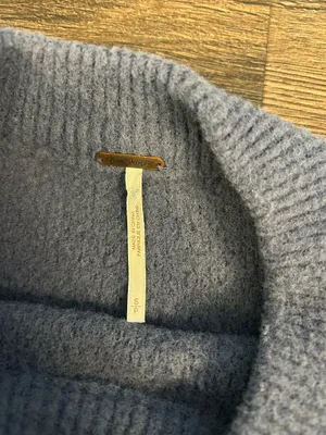 Free People Solid Blue Sweater thumbnail 2