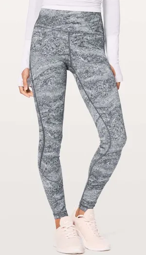 LULULEMON Stop Drop &‎ Squat Tight In Area Ice Grey Size 6 thumbnail 1