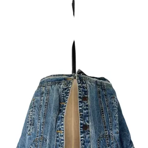 Gap Vintage Denim‎ Vest Sherpa Lined Sleeveless Oversized Size Large thumbnail 6