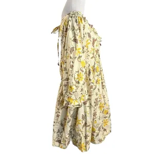 Free People Western Bohemian Dainty Lola Dress Banana Ivory Large thumbnail 5
