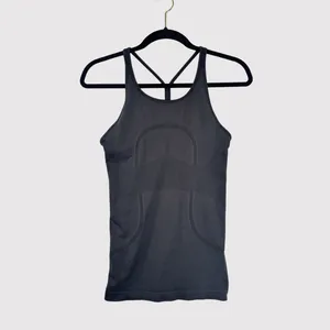Lululemon Womens Top Gray Swiftly Tech Strappy Tank Stretch Yoga Gym Size 4 thumbnail 2