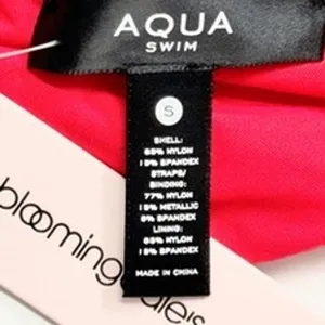 AQUA Bikini Bottom Swimwear Red Pink Beachwear Size Small NEW thumbnail 8