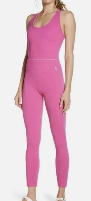 Free People Movement Free Throw Onepiece Jumpsuit Size Small Pink Activewear thumbnail 1