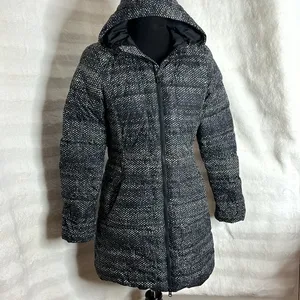 The North Face Womens Gotham Jacket Hooded TNF Black Donegal Print. Size SP. thumbnail 5