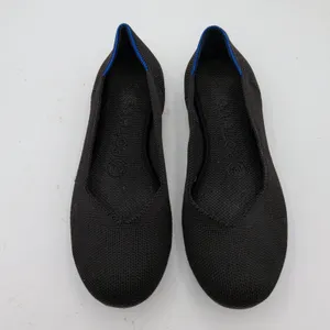 Rothys The Flat Black Solid Knit Ballet Flats Women 6 Machine Washable Eco Shoes thumbnail 4