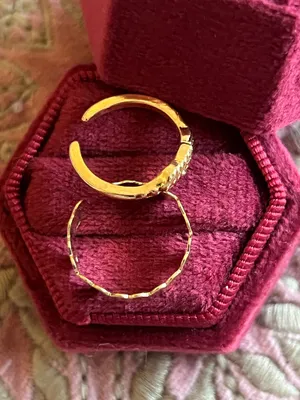 Women’s 10K Gold Plated (2) Toe Ring Set thumbnail 1