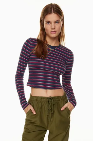 Aritzia TNA Ribbed Cropped Long sleeve thumbnail 1