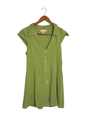 Urban Outfitters UO Lime Green Casual Short Sleeve Amal Mini Dress thumbnail 4