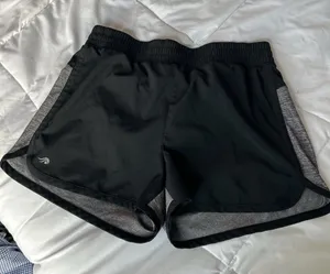 Ideology Womens Medium Running Shorts Black Gray Workout Gym‎ Yoga Activewear thumbnail 1