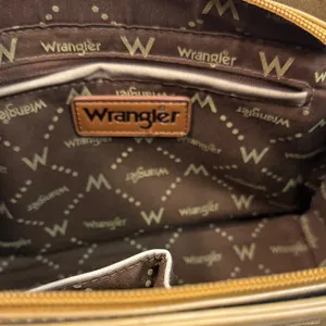Wrangler Tan Tote Bag with Patterned Handles thumbnail 5