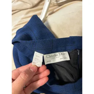 Christian Dior The Suit Vintage Blue Glen Plaid Skirt Set Double Breasted Size 8 thumbnail 9