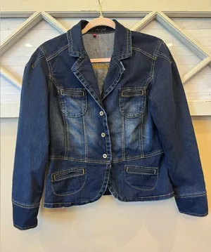 Vintage Gitano Dark Wash Distressed Jean‎ Jacket size small thumbnail 1