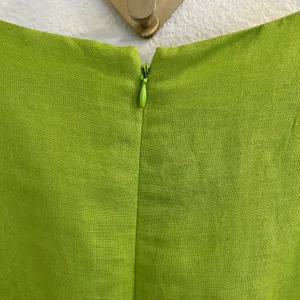 Vintage 90’s Jessica Howard Green Linen Embroidered Midi Dress 8 thumbnail 4