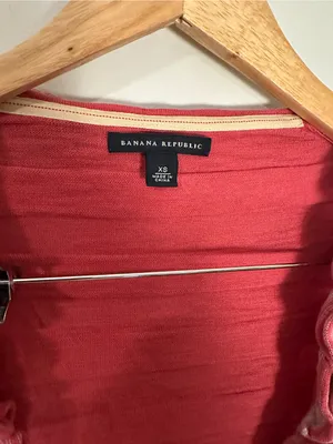 Vintage Y2K Banana Republic burnout frilly cardigan red extra small thumbnail 3