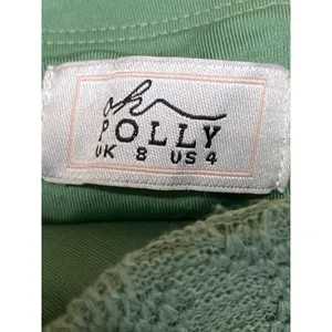 Oh Polly Women's Green High Rise Lace Up Back Flare Bootcut Bell Bottom Pants 4 thumbnail 3