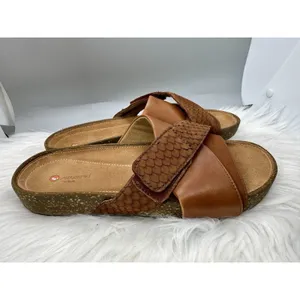 Clarks Rosilla Derby Women’s Leather Sandals Dark Tan Combi Unstructured Size 7 thumbnail 4