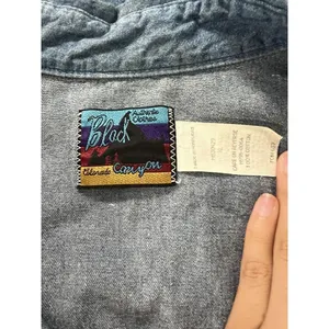 Black Canyon Denim Button Shirt‎ Embroidered Lace Size XL Western Women Vintage thumbnail 7