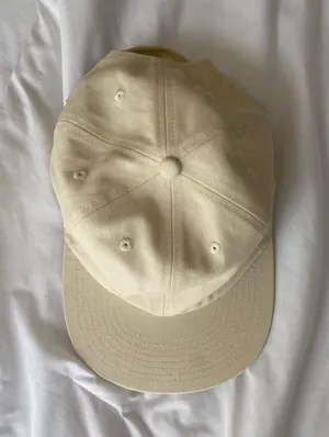 Cream Flat Bill Hat Tan thumbnail 2