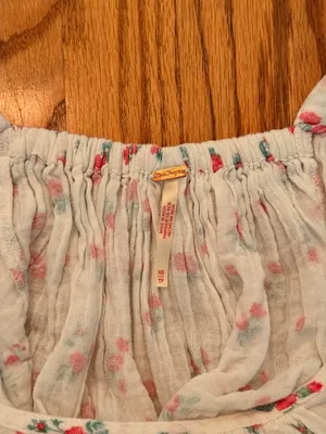 Free People floral blouse with tie back thumbnail 3