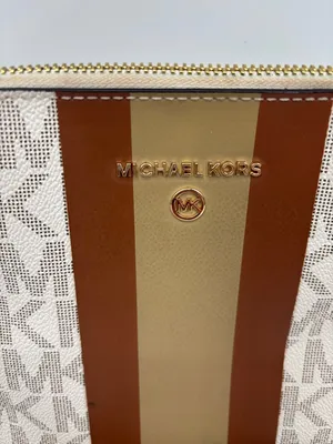 Michael Kors Vanilla and Cedar Signature Stripe Crossbody thumbnail 2