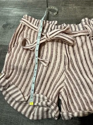 FREE PEOPLE Fp One Harriet Striped Shorts in Mauve thumbnail 8