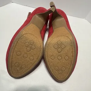 Daily Mary Jane Pumps High‎ Heels Dress Shoes Red Suede 8.5 Party Retro Pumps thumbnail 6