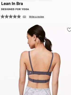 Lulu lemon lean in bra Women’s Wrap Front Bralette - Gray thumbnail 2