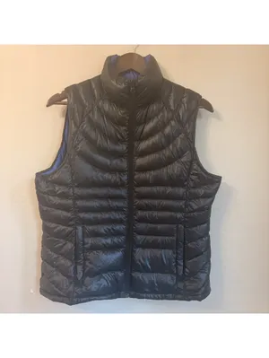 Bernardo Quilted Goose Down Puffer Vest Black Women's Size M thumbnail 2