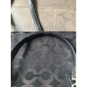 Coach Madison Op Art sateen black mini‎ satchel thumbnail 9