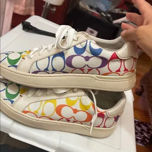 Coach Clip Low Top Sneaker In Rainbow Signature Canvas 6.5 thumbnail 5