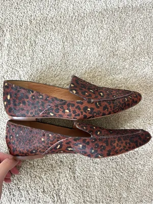 Madewell The Frances Skimmers Painted Leopard Calf Hair Leather Flats Loafer thumbnail 6