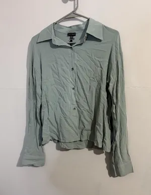 NWT Coco + Carmen Women's Linen Blend Light‎ Blue Blouse Size XS thumbnail 1