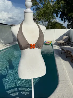 Trina Turk Taupe Halter Top Only Size 4 thumbnail 2