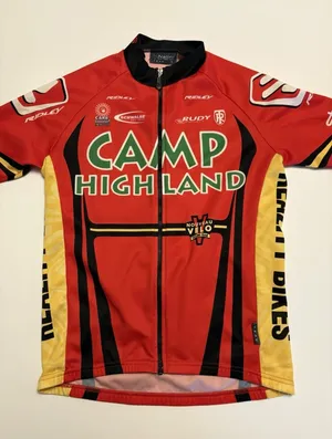Nalini Camp Highland Cycling Jersey Men's Small Red Yellow Full Zip Bike Team thumbnail 1