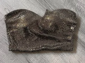 Gold sequin tube top Size XS thumbnail 1