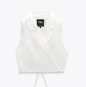 ZARA Linen Blend Vest thumbnail 1