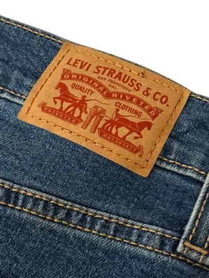 Levi Strauss & Co Blue Denim Jean Skirt Size 26 Knee Length Button Pockets thumbnail 5