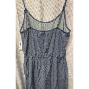 Old Navy Women's Blue White Geometric Spaghetti Strap Dress Cinched SZ‎ Med NWT thumbnail 8