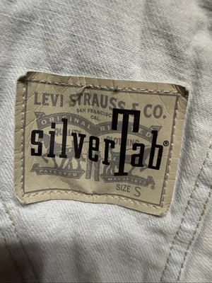 vintage Levi's SilverTab light-wash denim overalls/Loose Fit Sz S thumbnail 3