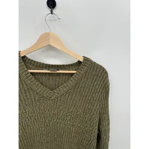 Natural Reflections Green Knit Fisherman Sweater Women‎ Sz M Earth Fall Minimal thumbnail 5