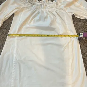 Liv & Laf Women’s White Hobo Peasant 3/4 Sleeve Dress XS thumbnail 6