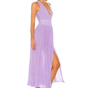 Jen's Pirate Booty Lilac Purple Cotton Shorecrest Gauze Smocked Flowy Maxi Dress thumbnail 2