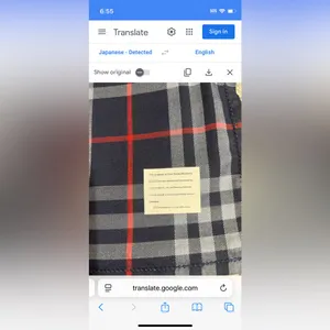 Burberry Navy Plaid Handkerchief thumbnail 4