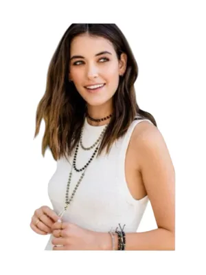 new Gorjana ϟ Pyrite Gem Beaded Necklace ϟ Silver Plated ϟ Spiritual Energy ϟ thumbnail 6