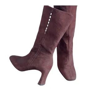 Easy Spirit Catiana Womens‎ 6.5 Brown Wide Calf Pointed Toe Heeled Ankle Boots thumbnail 4