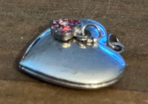 Vintage Silver Tone Heart Locket Pendant thumbnail 6