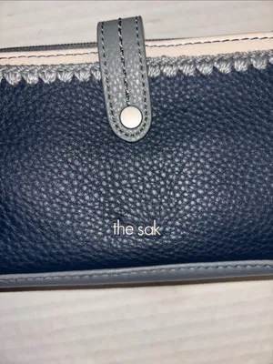 The Sak Iris Smartphone Crossbody Blue And Gray Leather Outside Adjustable Strap thumbnail 6