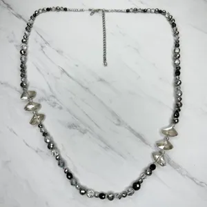 Chico's Metallic Beaded Long Statement Necklace ✨ thumbnail 4