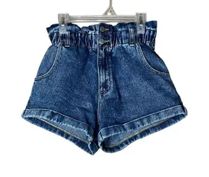 Pacsun Women’s‎ Jean Shorts Size 24 Denim Cuffed Casual Mom High Rise Shorts thumbnail 1